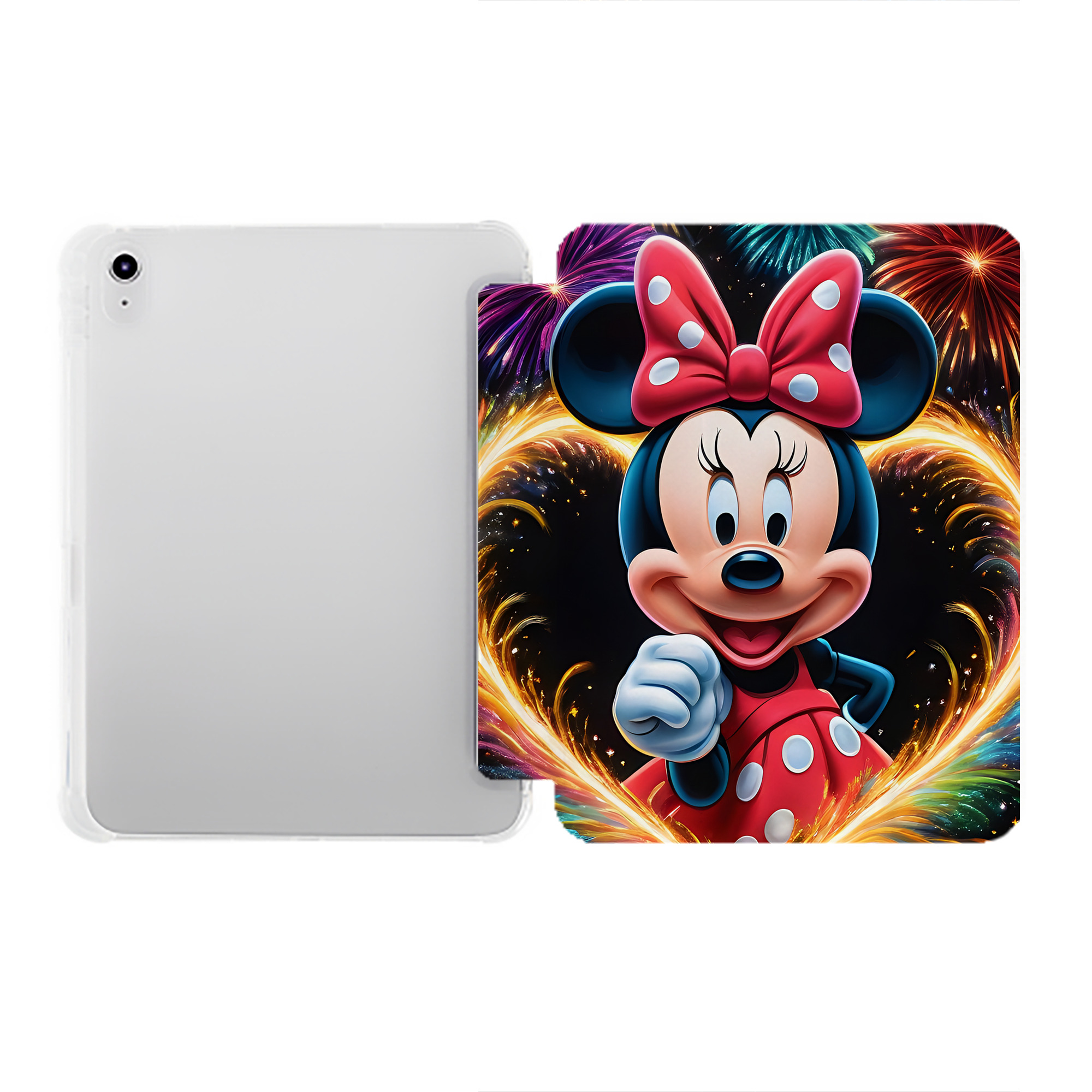 （画像用） ミッキーマウス Mickey Mouse IPad ケース ペン収納付き 三つ折りスタンド PUレザー×シリコン 対応機種9.5/10.5/10.9インチ